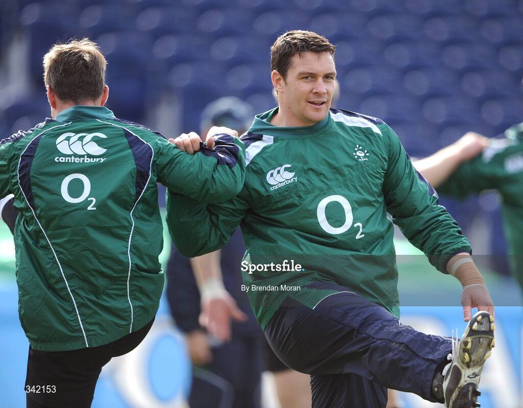 17 March 2009; Ireland's David Wallace during rugby squad training ahead of their RBS Six Nations Championship game against Wales on Saturday. RDS, Dublin. Picture credit: Brendan Moran / SPORTSFILE
