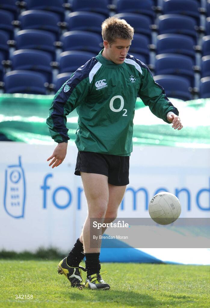17 March 2009; Ireland's Luke Fitzgerald during rugby squad training ahead of their RBS Six Nations Championship game against Wales on Saturday. RDS, Dublin. Picture credit: Brendan Moran / SPORTSFILE