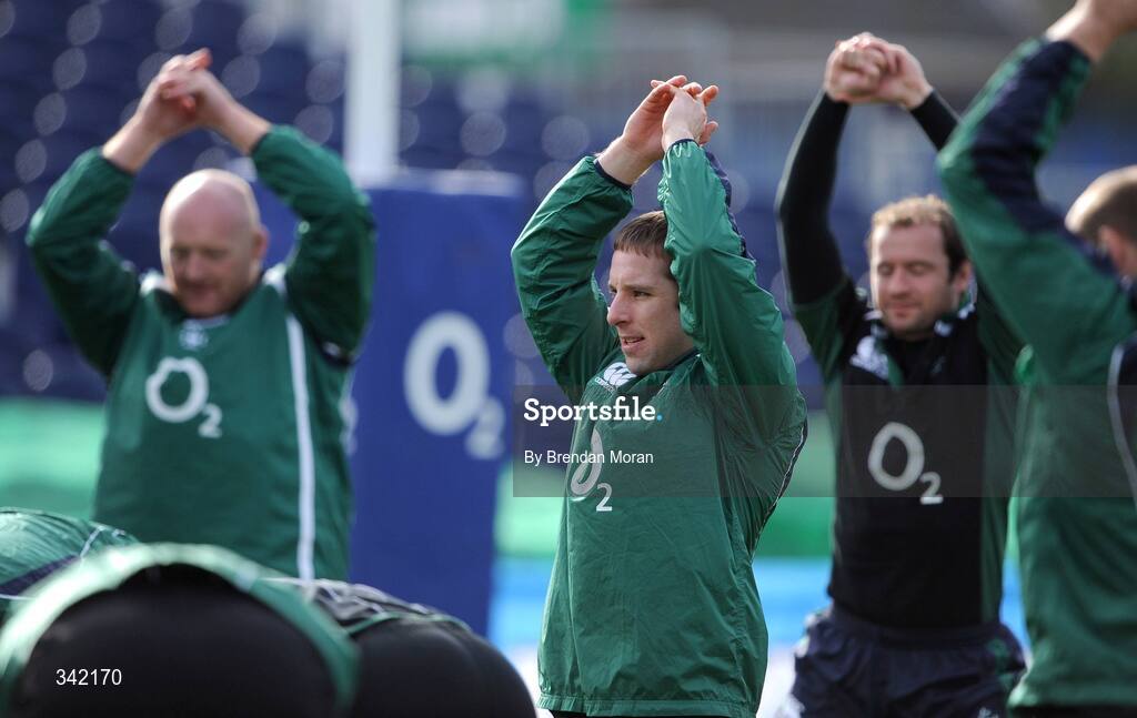 17 March 2009; Ireland's Tomas O'Leary during rugby squad training ahead of their RBS Six Nations Championship game against Wales on Saturday. RDS, Dublin. Picture credit: Brendan Moran / SPORTSFILE