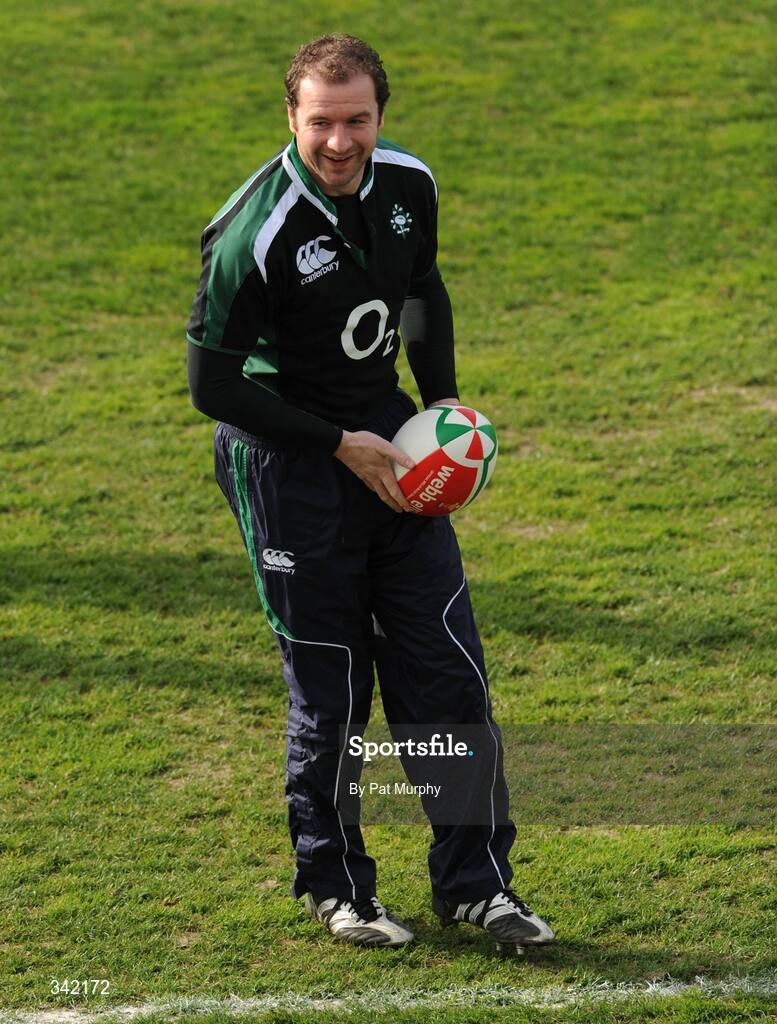 17 March 2009; Ireland's Geordan Murphy during rugby squad training ahead of their RBS Six Nations Championship game against Wales on Saturday. RDS, Dublin. Picture credit: Pat Murphy / SPORTSFILE