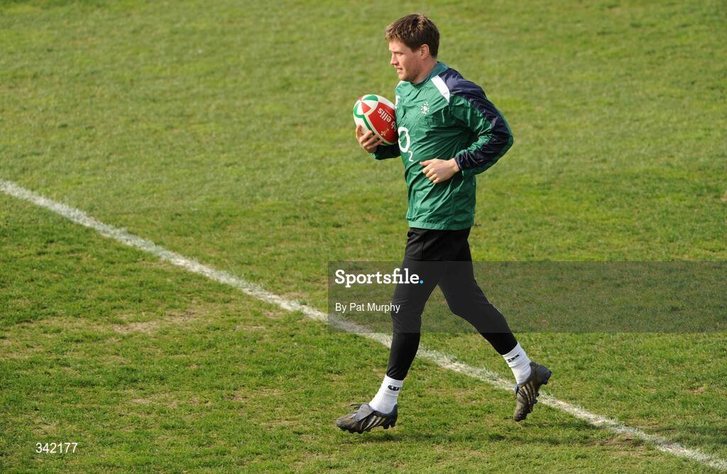 17 March 2009; Ireland's Ronan O'Gara during rugby squad training ahead of their RBS Six Nations Championship game against Wales on Saturday. RDS, Dublin. Picture credit: Pat Murphy / SPORTSFILE