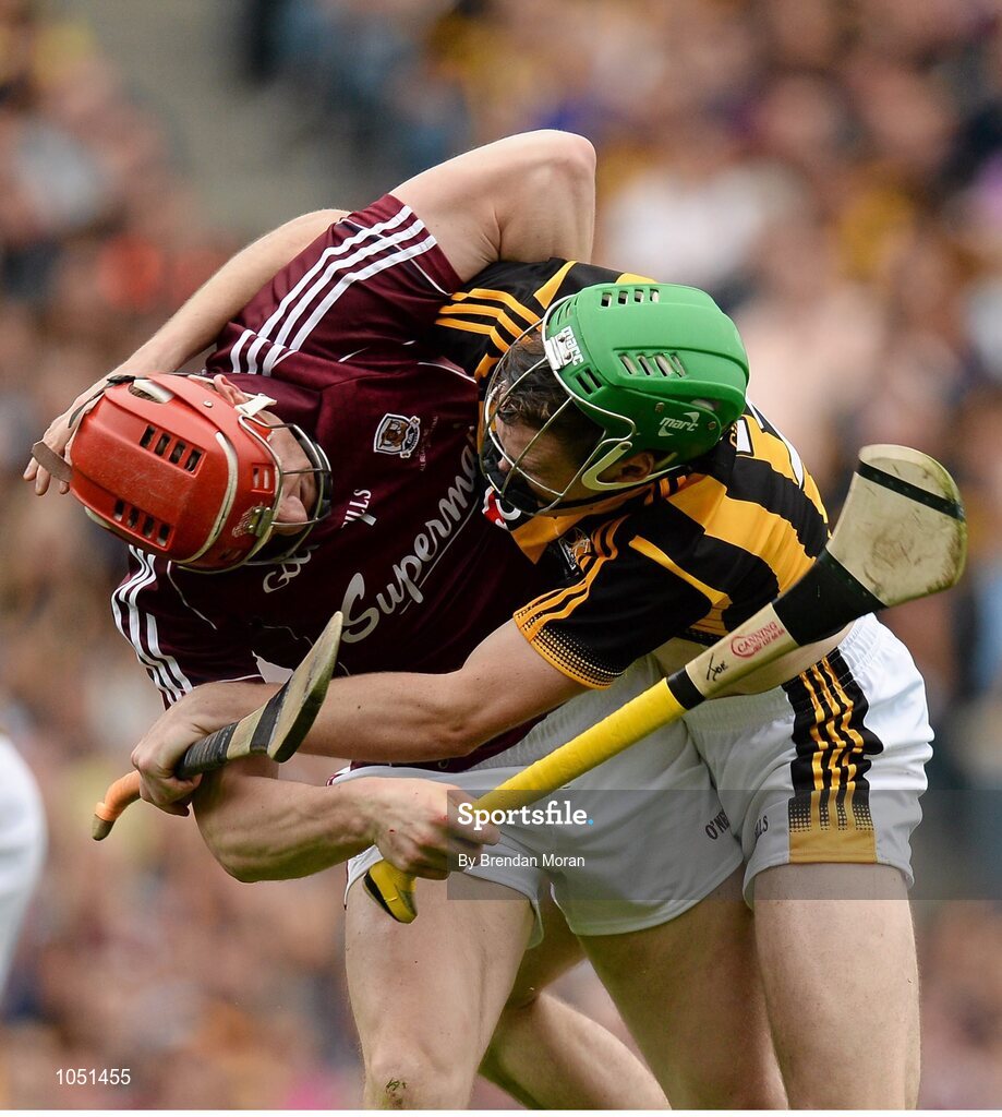 6 September 2015; Joe Canning, Galway, in action against Joey Holden, Kilkenny. GAA Hurling All-Ireland Senior Championship Final, Kilkenny v Galway, Croke Park, Dublin. Picture credit: Brendan Moran / SPORTSFILE