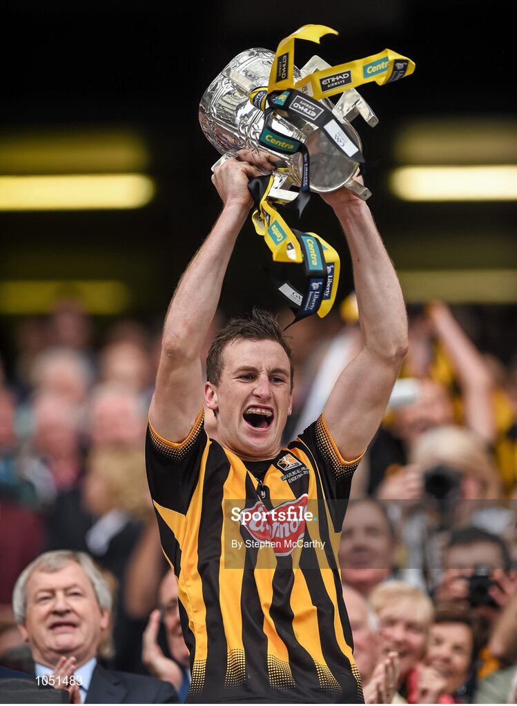 6 September 2015; Kilkenny captain Joey Holden lifts the Liam MacCarthy cup. GAA Hurling All-Ireland Senior Championship Final, Kilkenny v Galway, Croke Park, Dublin. Picture credit: Stephen McCarthy / SPORTSFILE