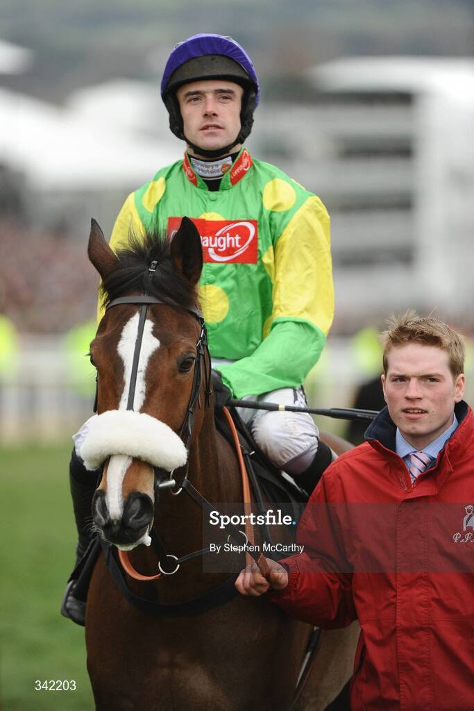 13 March 2009; Katuo Star, with Ruby Walsh up, before the totesport Cheltenham Gold Cup Steeple Chase. Cheltenham Racing Festival, Prestbury Park, Cheltenham, Gloucestershire, England. Picture credit: Stephen McCarthy / SPORTSFILE