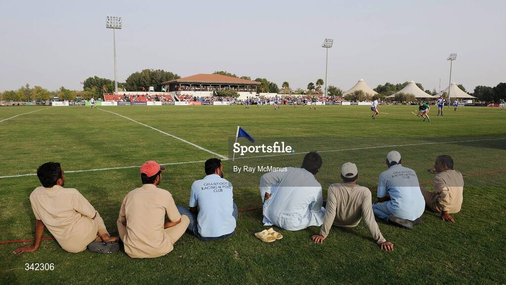 14 March 2009; A section of the large crowd of supporters who watched the game. M Donnelly Interprovincial Hurling Final presented by Etihad Airways, Leinster v Connacht, Ghantoot Racing and Polo Club, Abu Dhabi, United Arab Emirates. Picture credit: Ray McManus / SPORTSFILE