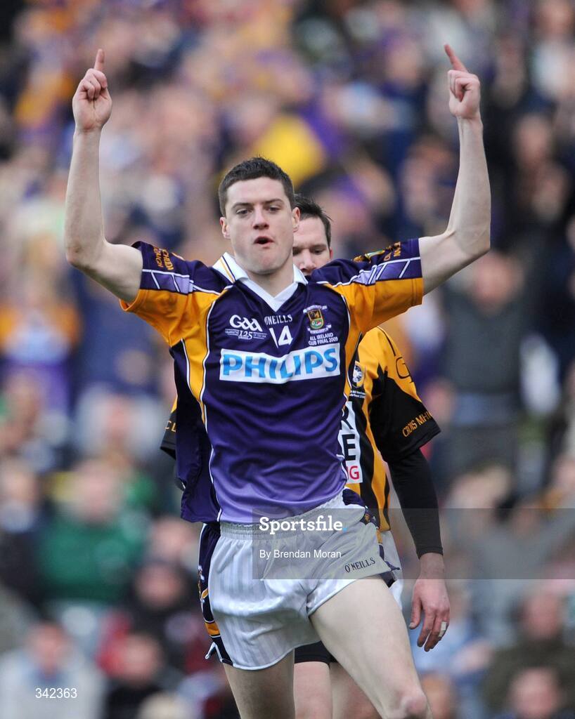 17 March 2009; Mark Davoren, Kilmacud Crokes, celebrates scoring his side's first goal. AIB All-Ireland Senior Club Football Championship Final, Crossmaglen Rangers, Co. Armagh v Kilmacud Croke, Dublin. Croke Park, Dublin. Picture credit: Brendan Moran / SPORTSFILE