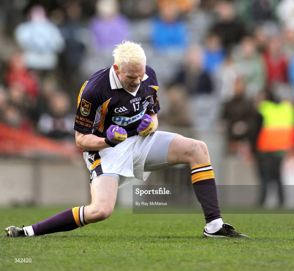 17 March 2009; Mark Vaughan, Kilmacud Crokes, celebrates at the final whistle. AIB All-Ireland Senior Club Football Championship Final, Crossmaglen Rangers, Co. Armagh, v Kilmacud Crokes, Dublin. Croke Park, Dublin. Picture credit: Ray McManus / SPORTSFILE