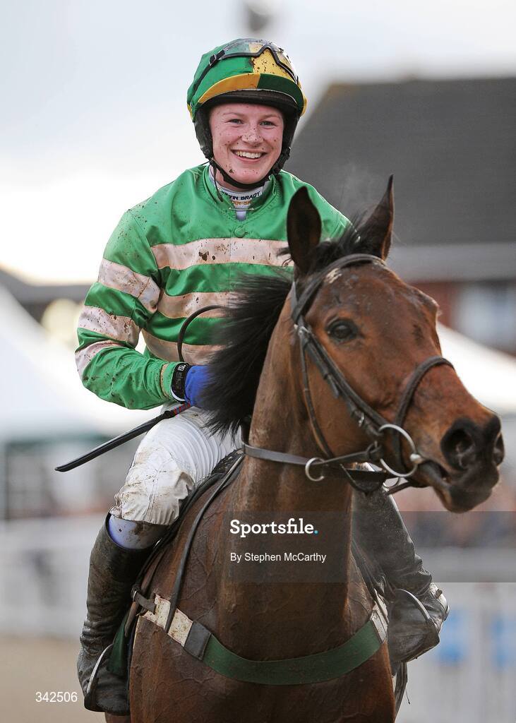 10 March 2009; Jockey Nina Carberry after winning the Glenfarclas Cross Country Handicap Chase, onboard Grande Champetre. Cheltenham Racing Festival - Tuesday, Prestbury Park, Cheltenham, Gloucestershire, England. Picture credit: Stephen McCarthy / SPORTSFILE