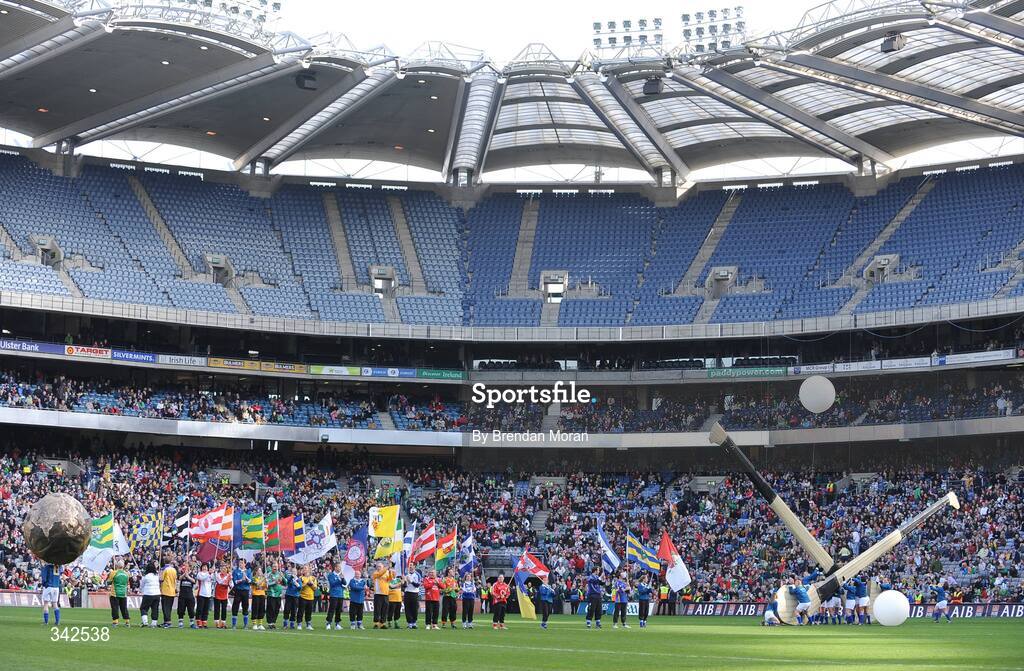 17 March 2009; A general view of celebrations entitled 'Monumental Moments’ from the St. Patrick’s Day Festival, in Croke Park, as part of the GAA's 125th Anniversary. AIB All-Ireland Senior Club Football Championship Final, Croke Park, Dublin. Picture credit: Brendan Moran / SPORTSFILE