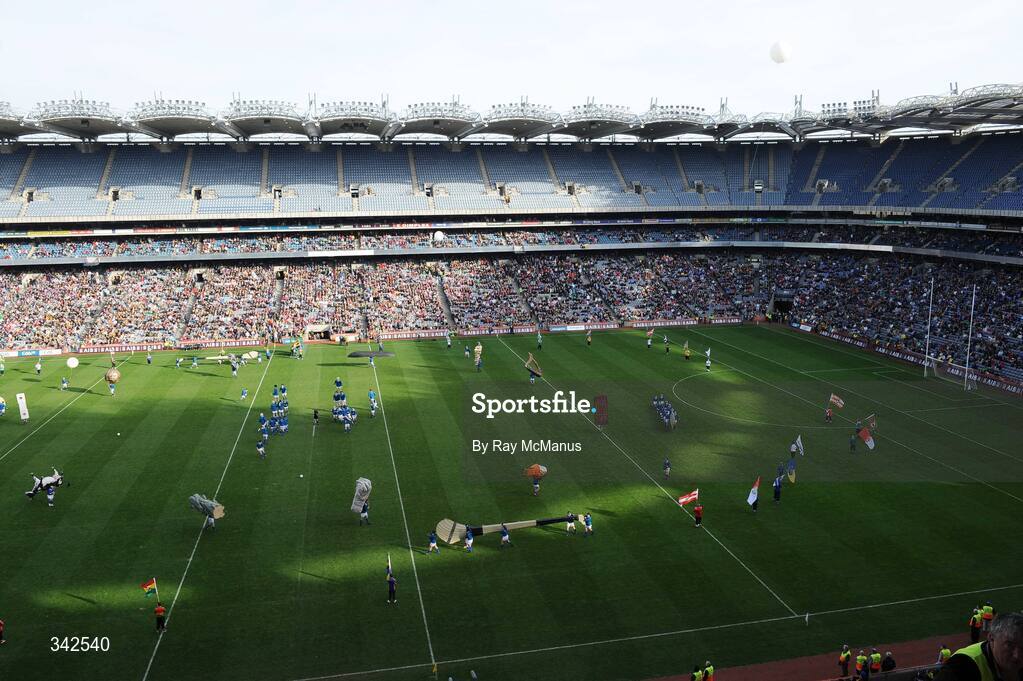 17 March 2009; A general view of celebrations entitled 'Monumental Moments’ from the St. Patrick’s Day Festival, in Croke Park, as part of the GAA's 125th Anniversary. AIB All-Ireland Senior Club Football Championship Final, Croke Park, Dublin. Picture credit: Ray McManus / SPORTSFILE