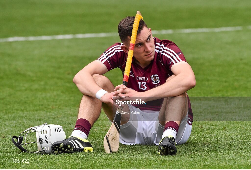 6 September 2015; A disappointed Jason Flynn, Galway, at the end of the game. GAA Hurling All-Ireland Senior Championship Final, Kilkenny v Galway, Croke Park, Dublin. Picture credit: David Maher / SPORTSFILE