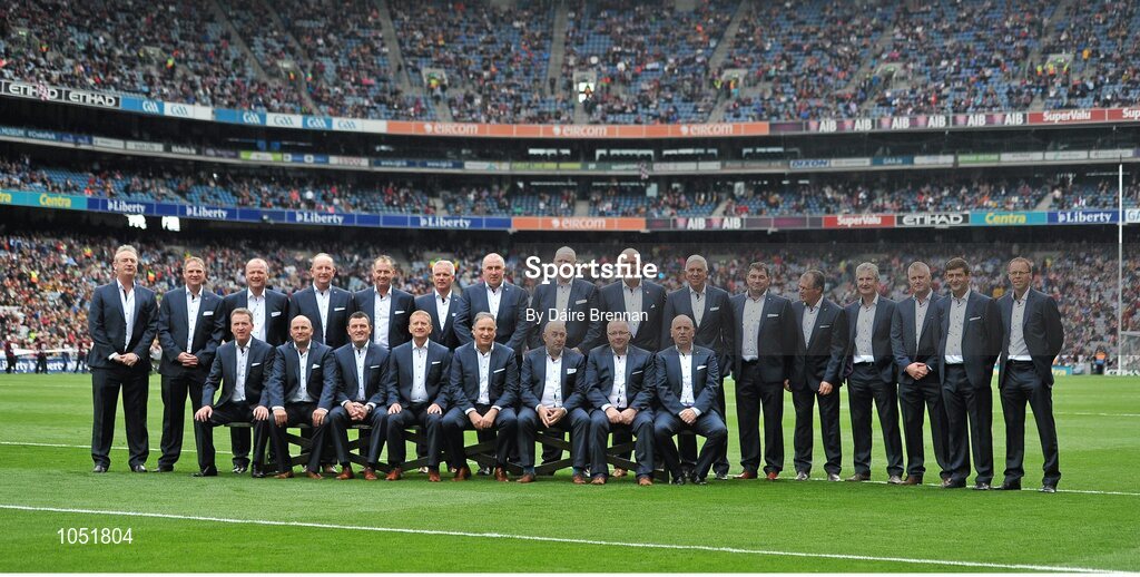 6 September 2015; The 1990 All-Ireland winning Cork team. GAA Hurling All-Ireland Senior Championship Final, Kilkenny v Galway, Croke Park, Dublin. Picture credit: Dáire Brennan / SPORTSFILE