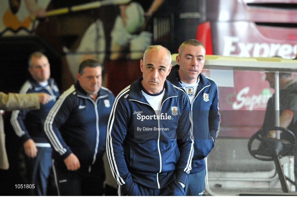 6 September 2015; Galway manager Anthony Cunningham makes his way off the bus before the game. GAA Hurling All-Ireland Senior Championship Final, Kilkenny v Galway, Croke Park, Dublin.Picture credit: Dáire Brennan / SPORTSFILE