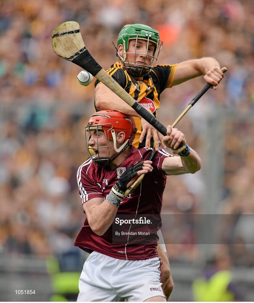 6 September 2015; Conor Whelan, Galway, in action against Shane Prendergast, Kilkenny. GAA Hurling All-Ireland Senior Championship Final, Kilkenny v Galway, Croke Park, Dublin. Picture credit: Brendan Moran / SPORTSFILE