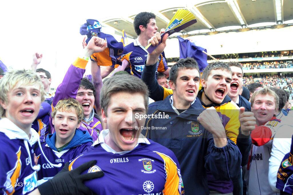 17 March 2009; Kilmacud Crokes supporters celebrate after the game. All-Ireland Senior Club Football Championship Final, Crossmaglen Rangers v Kilmacud Crokes. Croke Park, Dublin. Picture credit: Daire Brennan / SPORTSFILE