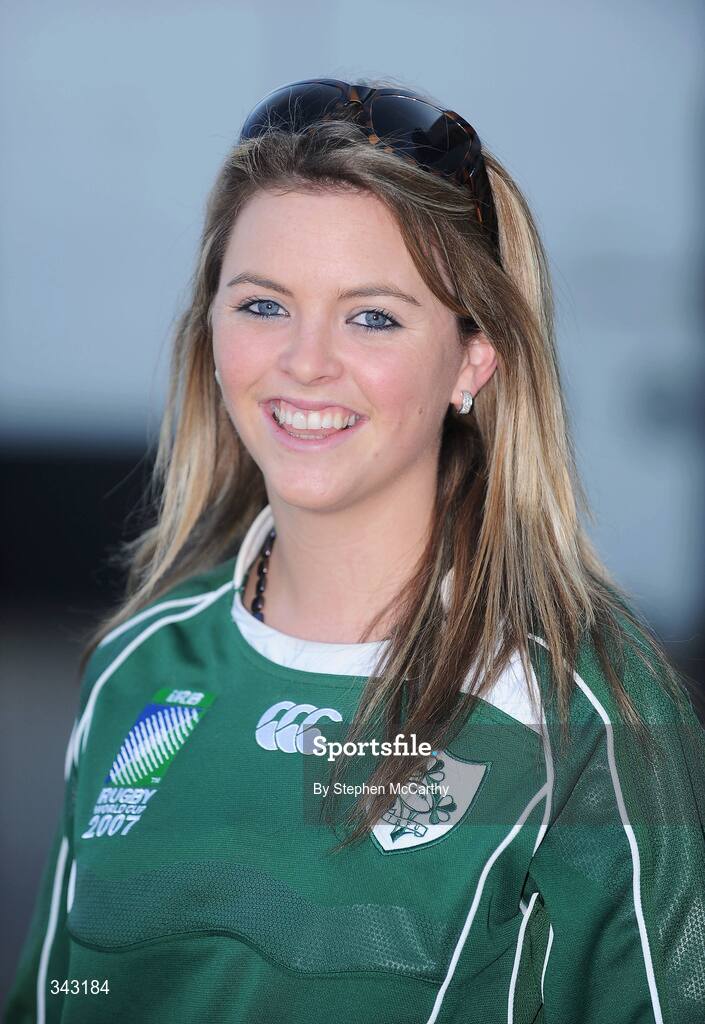 21 March 2009; Ireland supporter Laura Moffett, from Ballinadoe, Co. Monaghan, in Cardiff ahead of Ireland's RBS Six Nations Championship clash with Wales. Cardiff, Wales. Picture credit: Stephen McCarthy / SPORTSFILE