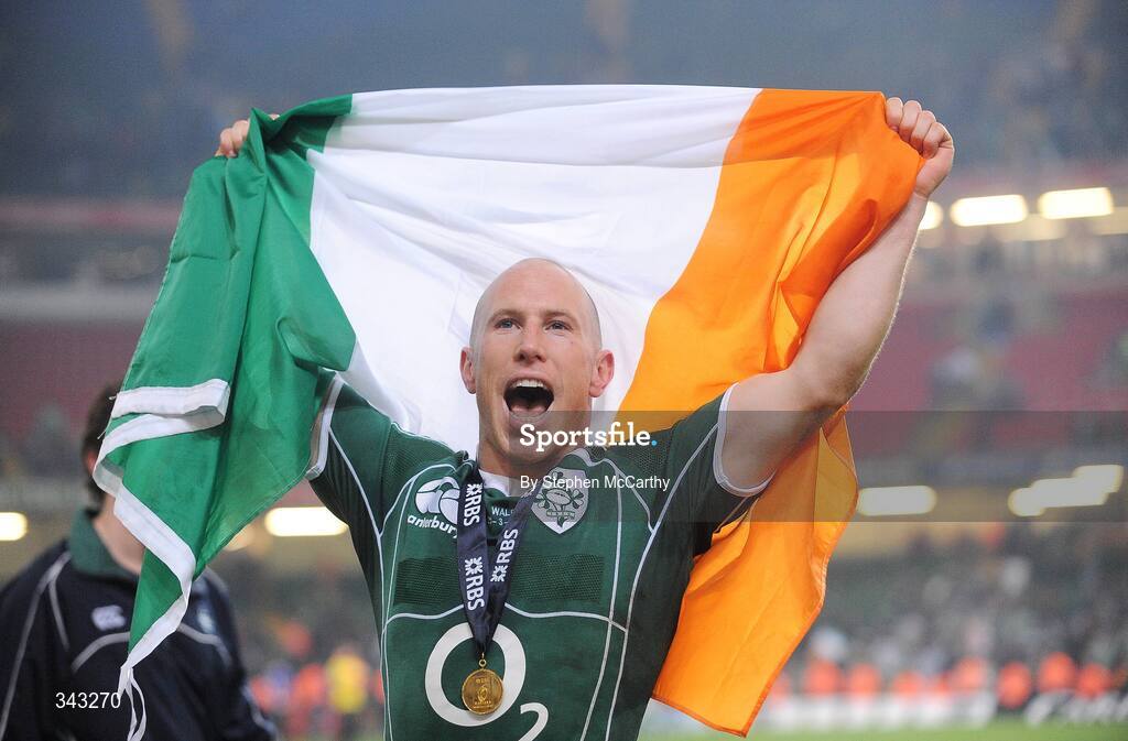 21 March 2009; Peter Stringer celebrates Ireland's victory over Wales. RBS Six Nations Championship, Wales v Ireland, Millennium Stadium, Cardiff, Wales. Picture credit: Stephen McCarthy / SPORTSFILE