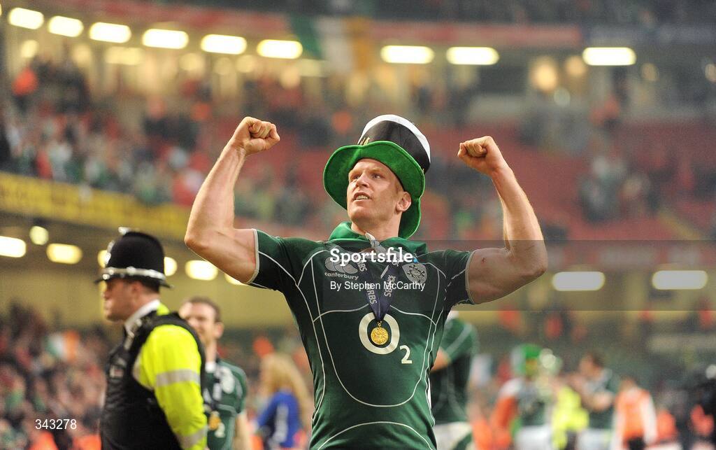 21 March 2009; Ireland's Paul O'Connell celebrates after the game. RBS Six Nations Championship, Wales v Ireland, Millennium Stadium, Cardiff, Wales. Picture credit: Stephen McCarthy / SPORTSFILE
