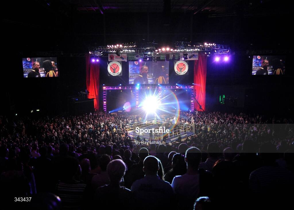 21 March 2009; A general view of the O2 before the start of the WBA World Super Bantamweight title fight. Hunky Dory World Title Fight Night, Bernard Dunne v Ricardo Cordoba, The O2, Dublin. Picture credit: Ray Lohan / SPORTSFILE
