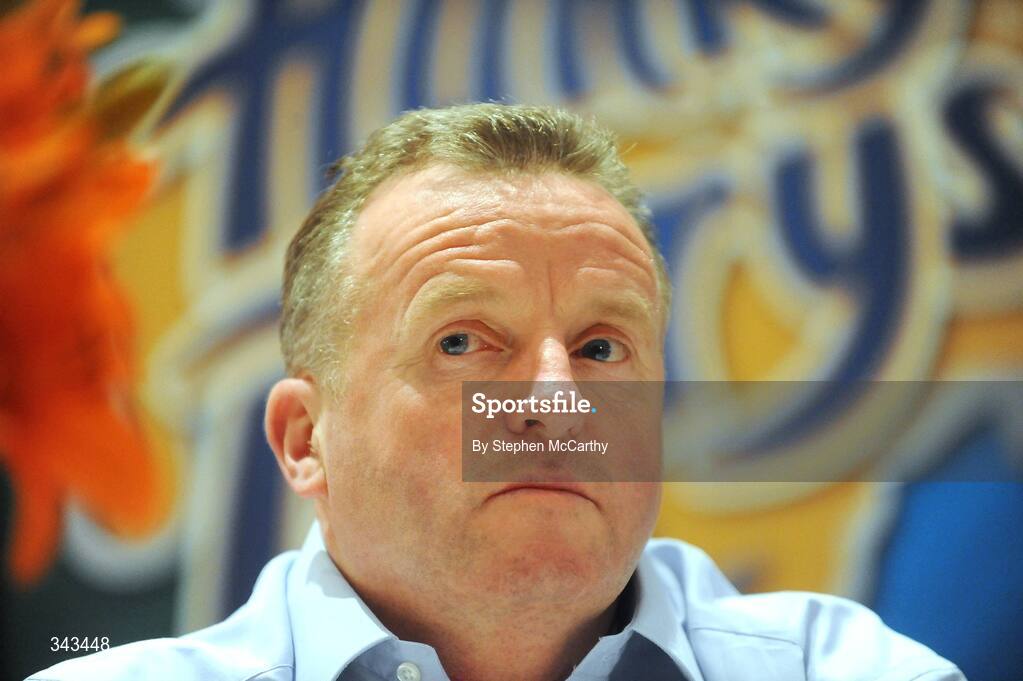 22 March 2009; Trainer Harry Hawkins speaking at a press conference following Newly crowned WBA World Super Bantamweight Champion Bernard Dunne's victory over Ricardo Cordoba at the Hunky Dorys World Title Fight Night. Bernard Dunne Press Conference, Ballsbridge Court, Dublin. Picture credit: Stephen McCarthy / SPORTSFILE