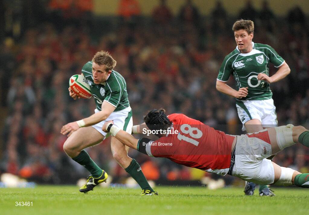 21 March 2009; Luke Fitzgerald , Ireland, is tackled by Luke Charteris, Wales. RBS Six Nations Championship, Wales v Ireland, Millennium Stadium, Cardiff, Wales. Picture credit: Matt Browne / SPORTSFILE