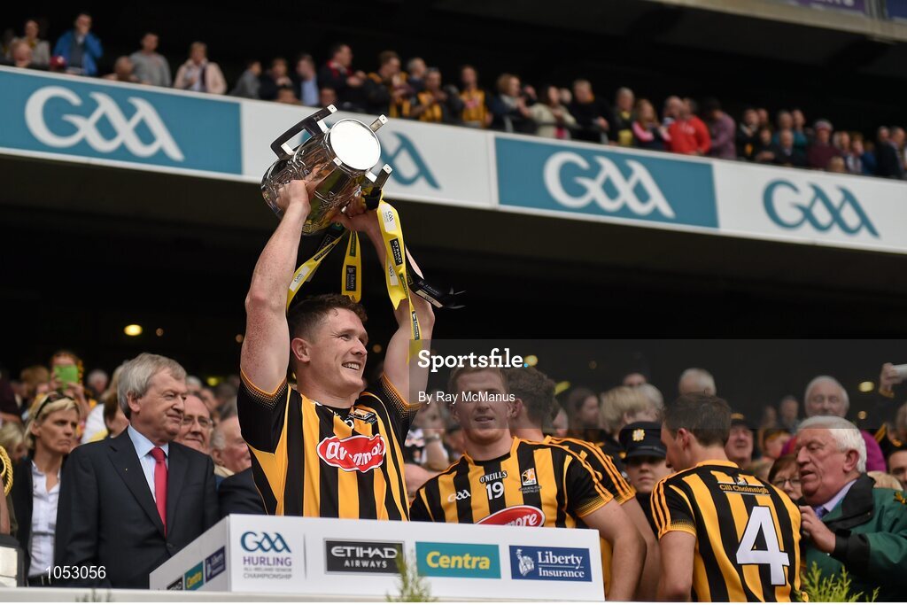 6 September 2015; Paul Murphy, Kilkenny, lifts the Liam MacCarthy cup. GAA Hurling All-Ireland Senior Championship Final, Kilkenny v Galway, Croke Park, Dublin. Picture credit: Ray McManus / SPORTSFILE
