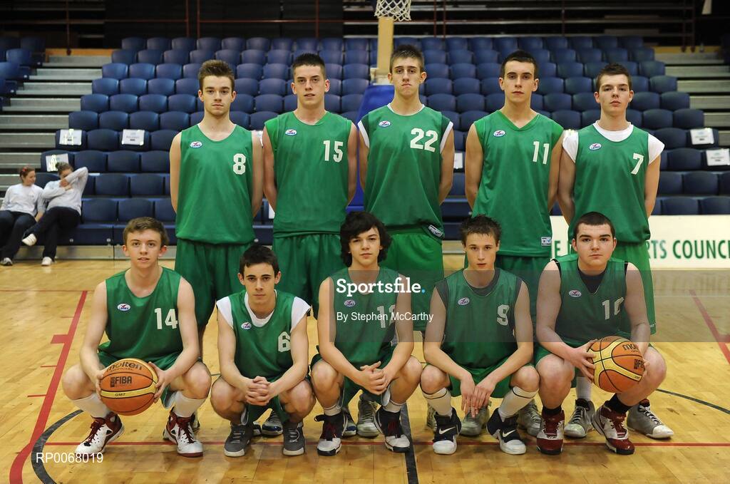 25 March 2009; The St. Patricks College team. St. Patricks College Ballymena, Co. Antrim v Colaiste an Spioraid Naoimh, Bishopstown, Cork - U19B Boys - Schools League Finals, National Basketball Arena, Tallaght, Dublin. Picture credit: Stephen McCarthy / SPORTSFILE
