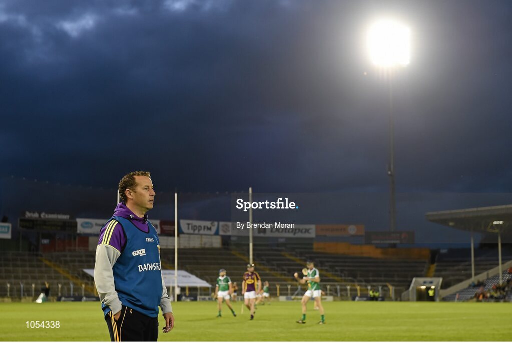 12 September 2015; Wexford manager JJ Doyle watches the final moments of the game. Bord Gais Energy GAA Hurling All-Ireland U21 Championship Final, Limerick v Wexford, Semple Stadium, Thurles, Co. Tipperary. Picture credit: Brendan Moran / SPORTSFILE