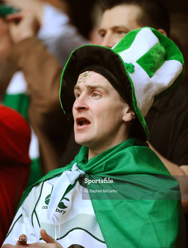 21 March 2009; An Ireland supporter ahead of the game. RBS Six Nations Championship, Wales v Ireland, Millennium Stadium, Cardiff, Wales. Picture credit: Stephen McCarthy / SPORTSFILE