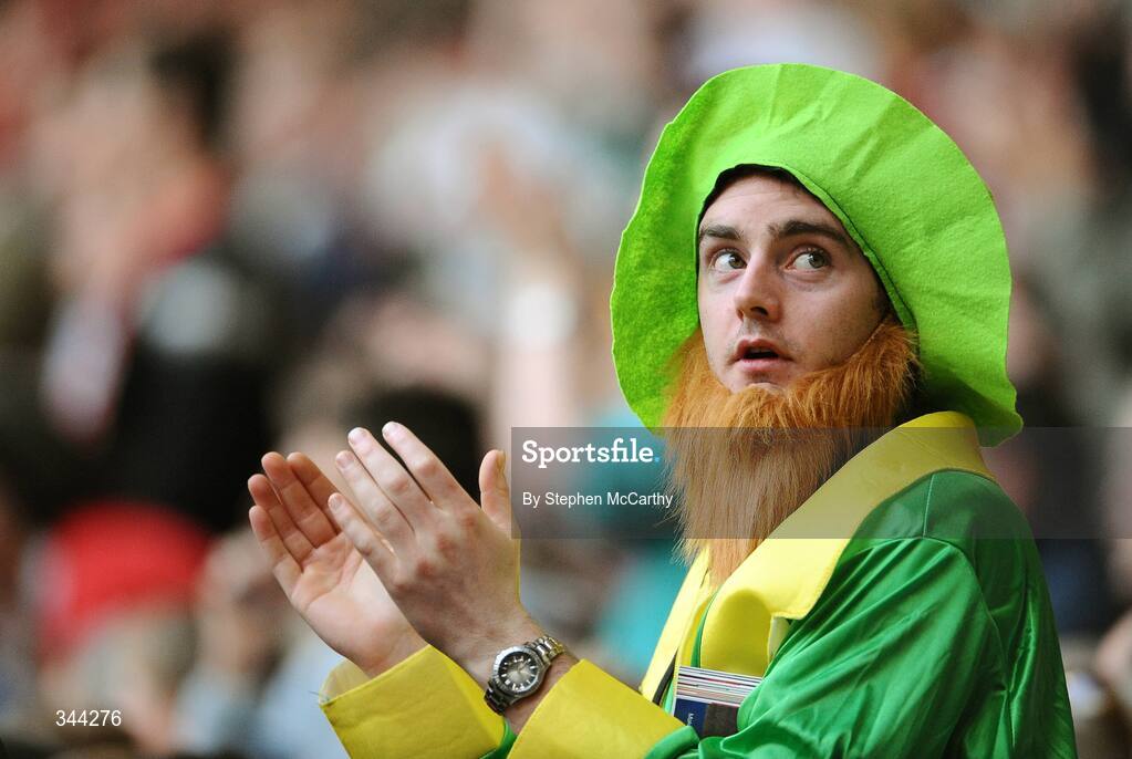 21 March 2009; An Ireland supporter ahead of the game. RBS Six Nations Championship, Wales v Ireland, Millennium Stadium, Cardiff, Wales. Picture credit: Stephen McCarthy / SPORTSFILE
