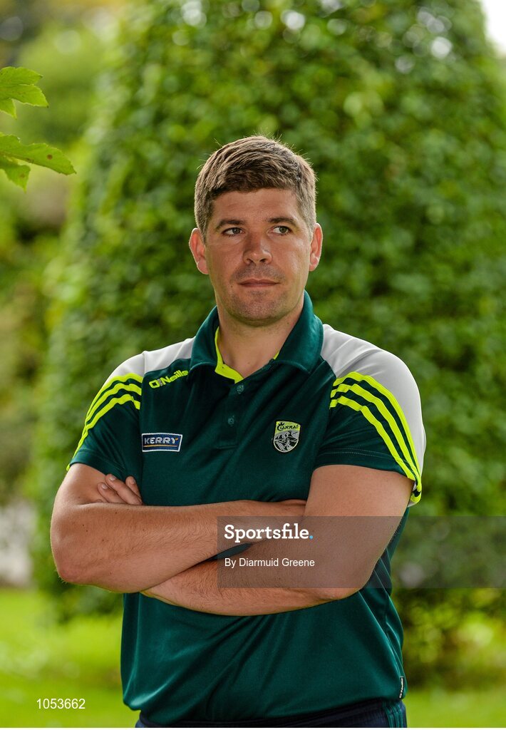 14 September 2015; Kerry manager Eamonn Fitzmaurice during a press evening ahead of their GAA Football All-Ireland Senior Championship Final with Dublin. Kerry Senior Football Team Press Conference, Brehon Hotel, Killarney, Co. Kerry. Picture credit: Diarmuid Greene / SPORTSFILE