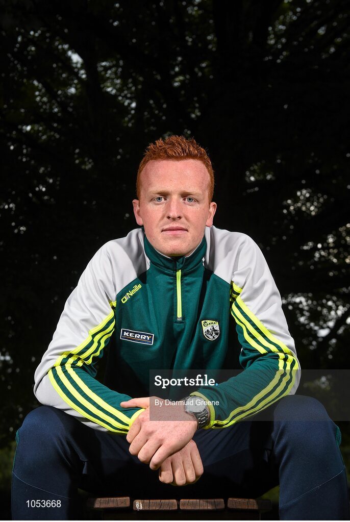 14 September 2015; Kerry's Johnny Buckley during a press evening ahead of their GAA Football All-Ireland Senior Championship Final with Dublin. Kerry Senior Football Team Press Conference, Brehon Hotel, Killarney, Co. Kerry. Picture credit: Diarmuid Greene / SPORTSFILE