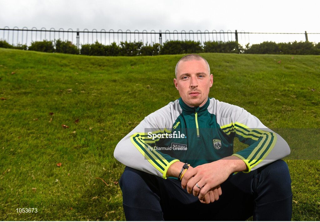 14 September 2015; Kerry's Kieran Donaghy during a press evening ahead of their GAA Football All-Ireland Senior Championship Final with Dublin. Kerry Senior Football Team Press Conference, Brehon Hotel, Killarney, Co. Kerry. Picture credit: Diarmuid Greene / SPORTSFILE