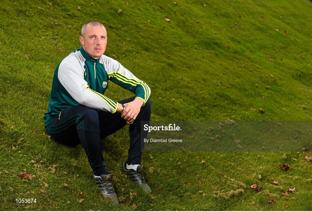 14 September 2015; Kerry's Kieran Donaghy during a press evening ahead of their GAA Football All-Ireland Senior Championship Final with Dublin. Kerry Senior Football Team Press Conference, Brehon Hotel, Killarney, Co. Kerry. Picture credit: Diarmuid Greene / SPORTSFILE