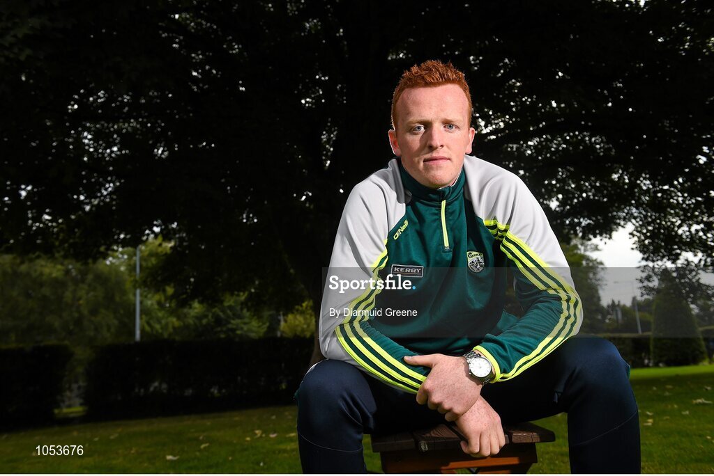 14 September 2015; Kerry's Johnny Buckley during a press evening ahead of their GAA Football All-Ireland Senior Championship Final with Dublin. Kerry Senior Football Team Press Conference, Brehon Hotel, Killarney, Co. Kerry. Picture credit: Diarmuid Greene / SPORTSFILE