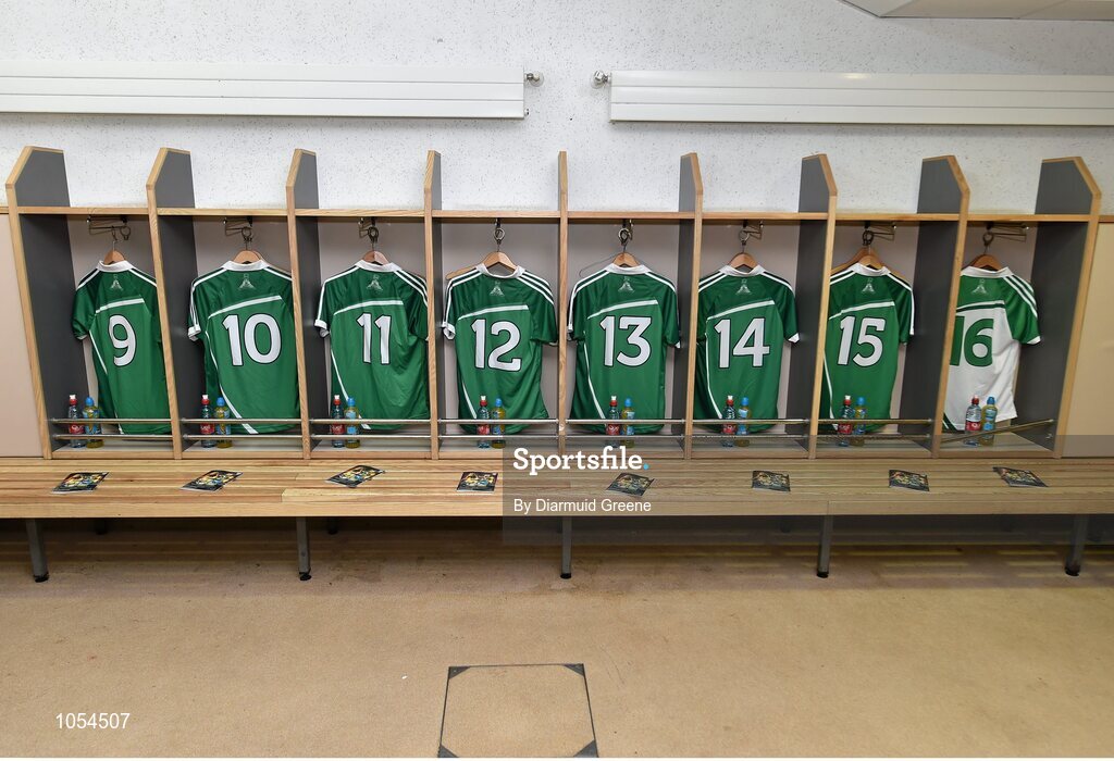 12 September 2015; The Limerick dressing room before the game. Bord Gais Energy GAA Hurling All-Ireland U21 Championship Final, Limerick v Wexford, Semple Stadium, Thurles, Co. Tipperary. Picture credit: Diarmuid Greene / SPORTSFILE