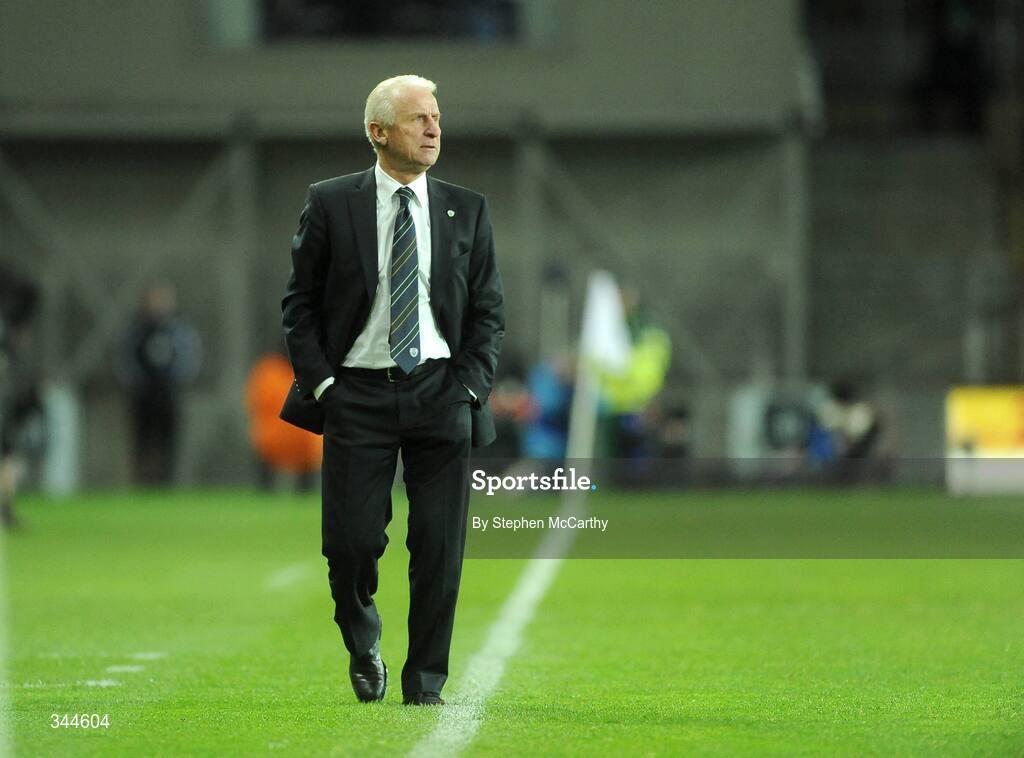28 March 2009; Republic of Ireland manager Giovanni Trapattoni during the game. 2010 FIFA World Cup Qualifier, Republic of Ireland v Bulgaria, Croke Park, Dublin. Picture credit: Daire Brennan / SPORTSFILE