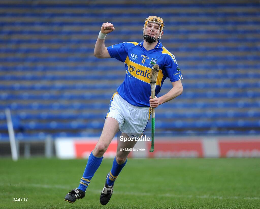 29 March 2009; Philip Austin, Tipperary, celebrates after scoring the first goal against Louth. Allianz GAA NFL Division 3, Round 6, Tipperary v Louth, Semple Stadium, Thurles, Co. Tipperary. Picture credit: Matt Browne / SPORTSFILE