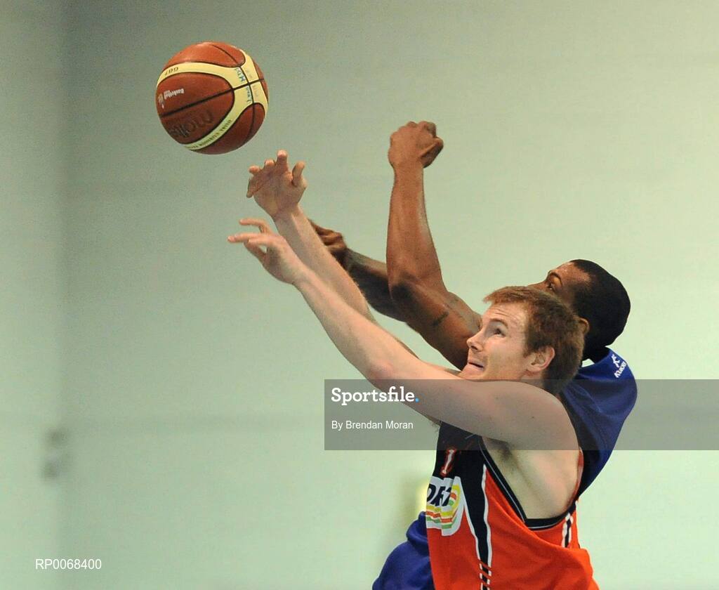 28 March 2009; Jim Grabowski, DART Killester, in action against Jerrah Young, UCC Demons. Nivea For Men’s Superleague Final, DART Killester v UCC Demons, Aura Complex, Letterkenny, Co. Donegal. Picture credit: Brendan Moran / SPORTSFILE