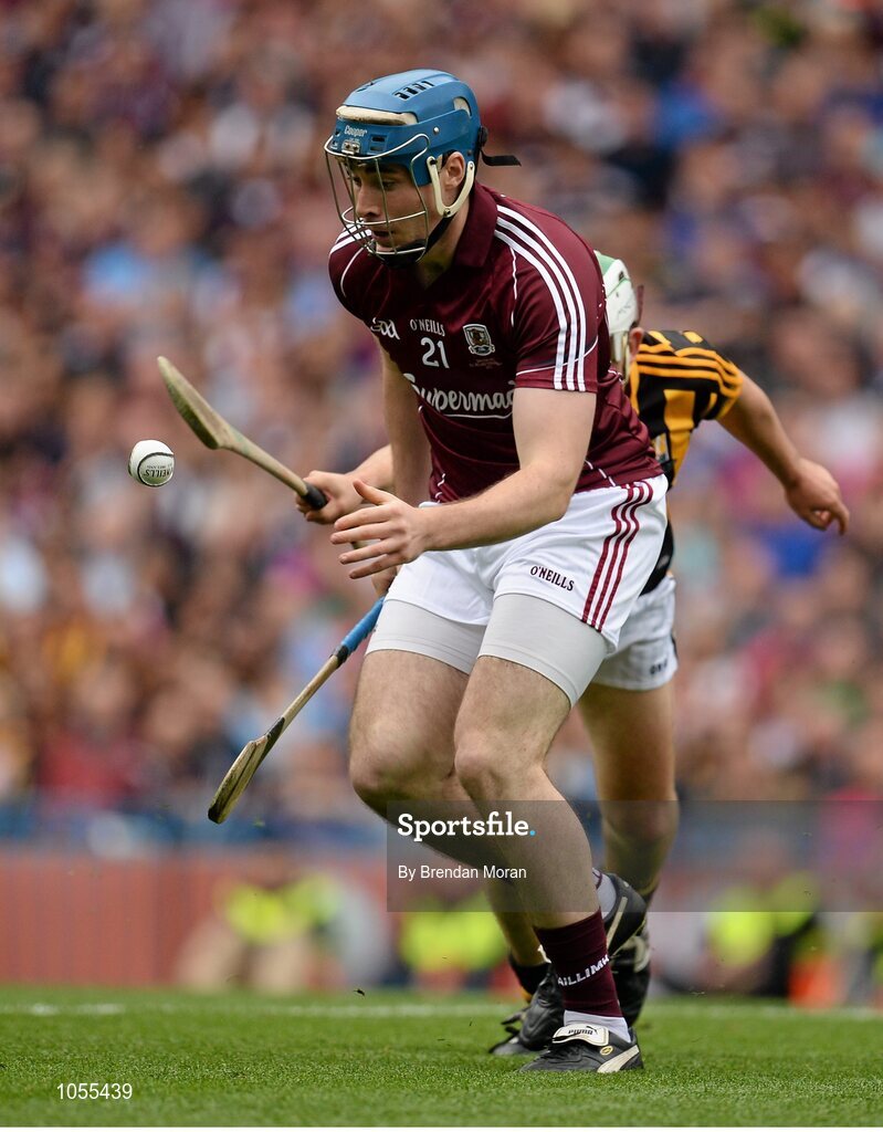 6 September 2015; Conor Cooney, Galway. GAA Hurling All-Ireland Senior Championship Final, Kilkenny v Galway, Croke Park, Dublin. Picture credit: Brendan Moran / SPORTSFILE