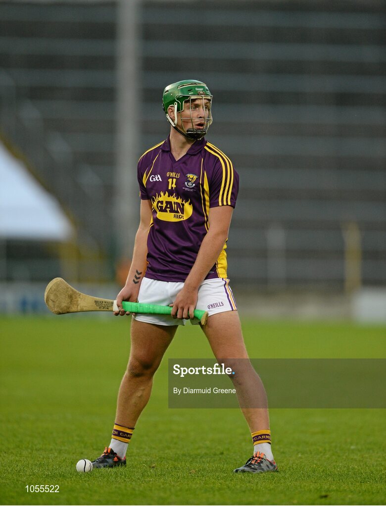 12 September 2015; Conor McDonald, Wexford, prepares to take a free. Bord Gais Energy GAA Hurling All-Ireland U21 Championship Final, Limerick v Wexford, Semple Stadium, Thurles, Co. Tipperary. Picture credit: Diarmuid Greene / SPORTSFILE