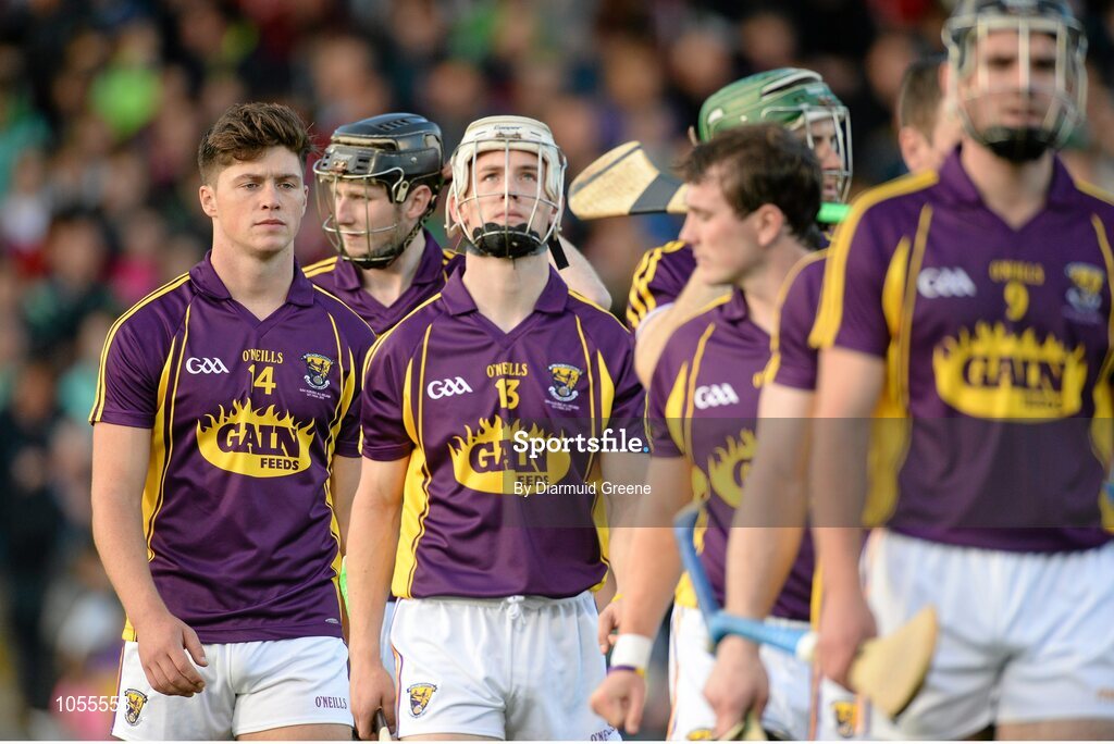 12 September 2015; Conor McDonald, Wexford, amongst team-mates during the pre-match parade. Bord Gais Energy GAA Hurling All-Ireland U21 Championship Final, Limerick v Wexford, Semple Stadium, Thurles, Co. Tipperary. Picture credit: Diarmuid Greene / SPORTSFILE