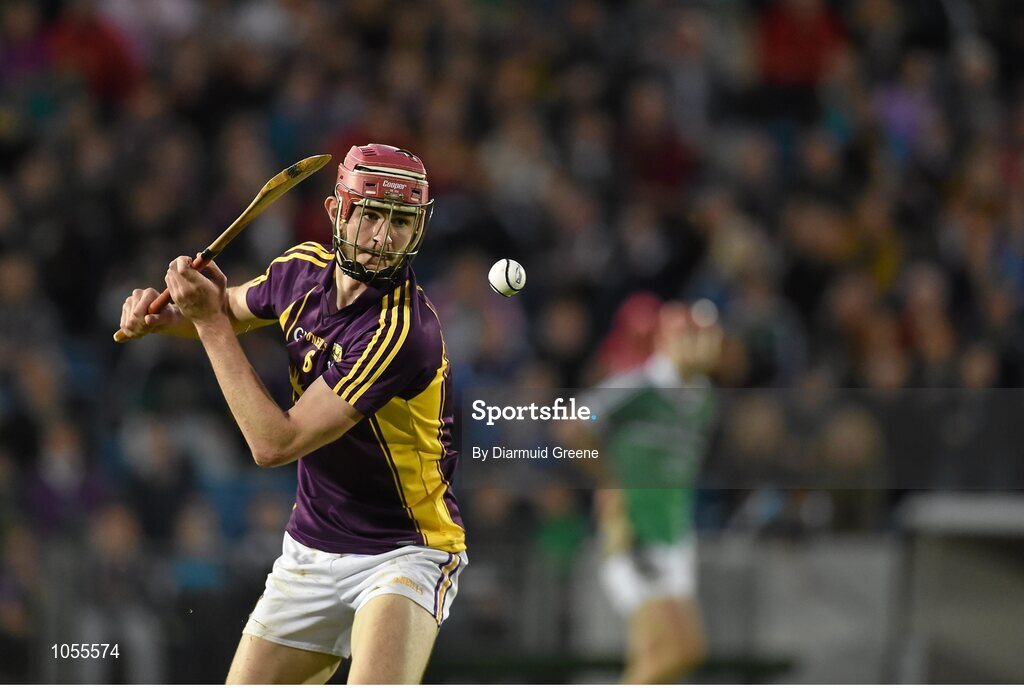 12 September 2015; Padraig Foley, Wexford, takes a free. Bord Gais Energy GAA Hurling All-Ireland U21 Championship Final, Limerick v Wexford, Semple Stadium, Thurles, Co. Tipperary. Picture credit: Diarmuid Greene / SPORTSFILE