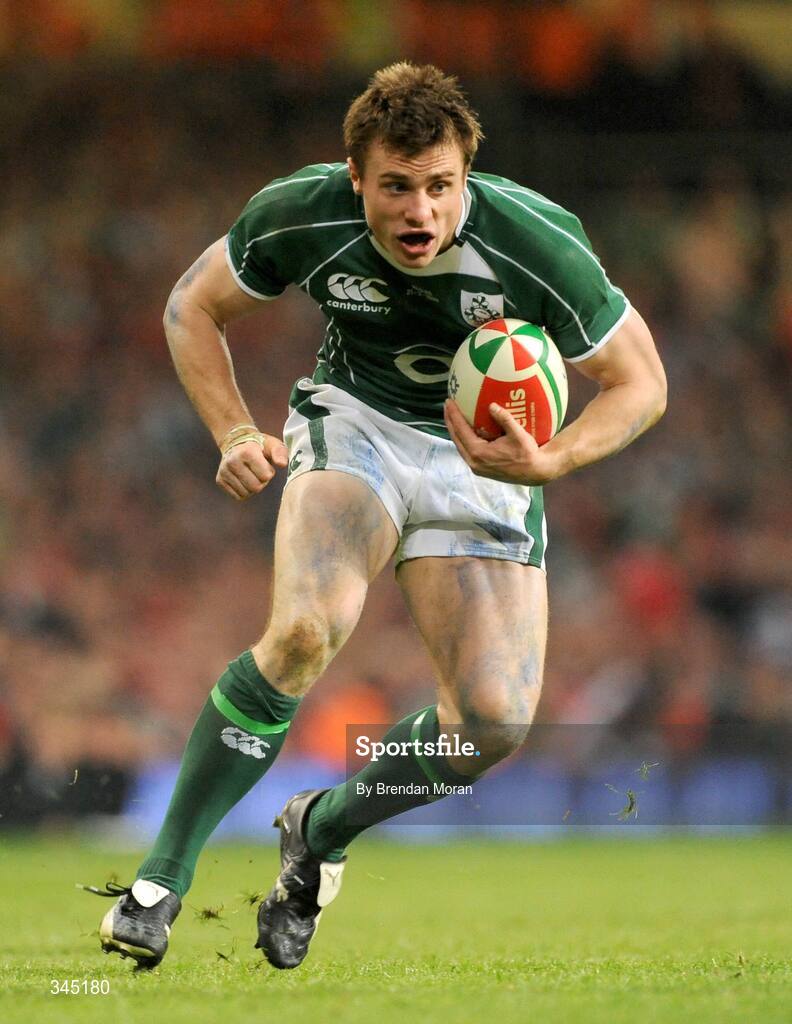 21 March 2009; Tommy Bowe, Ireland. RBS Six Nations Championship, Wales v Ireland, Millennium Stadium, Cardiff, Wales. Picture credit: Brendan Moran / SPORTSFILE