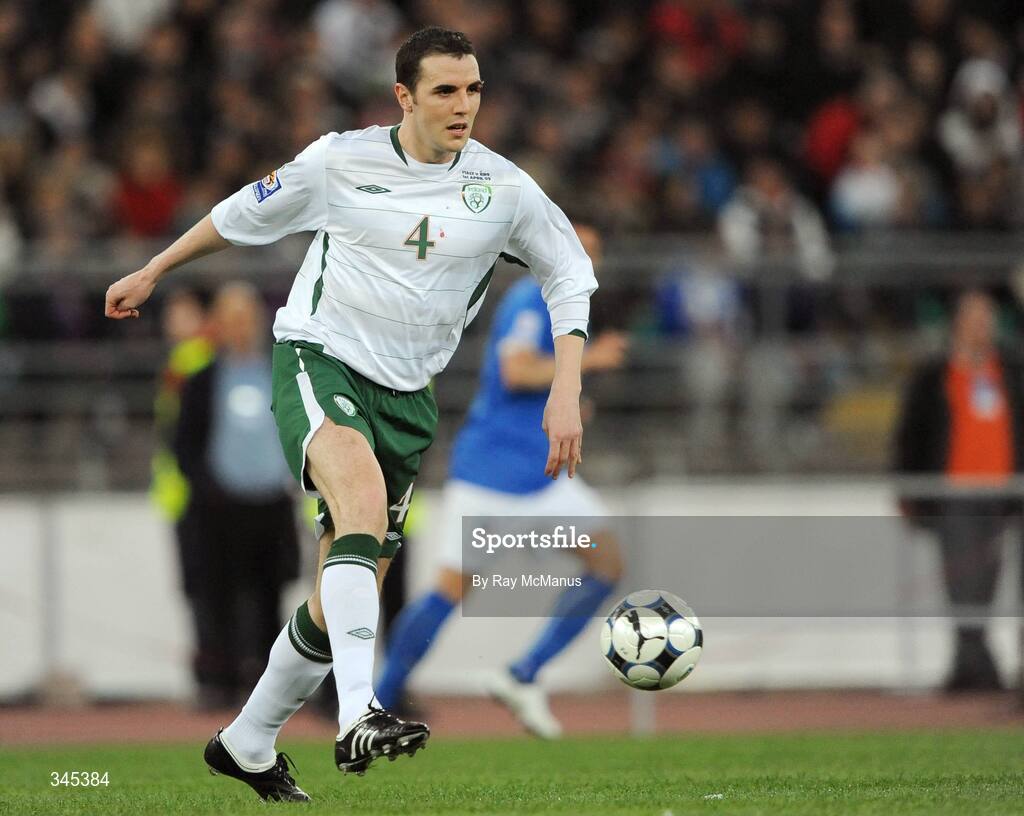 1 April 2009; John O'Shea, Republic of Ireland. 2010 FIFA World Cup Qualifier, Italy v Republic of Ireland, San Nicola Stadium, Bari, Italy. Picture credit: Ray McManus / SPORTSFILE