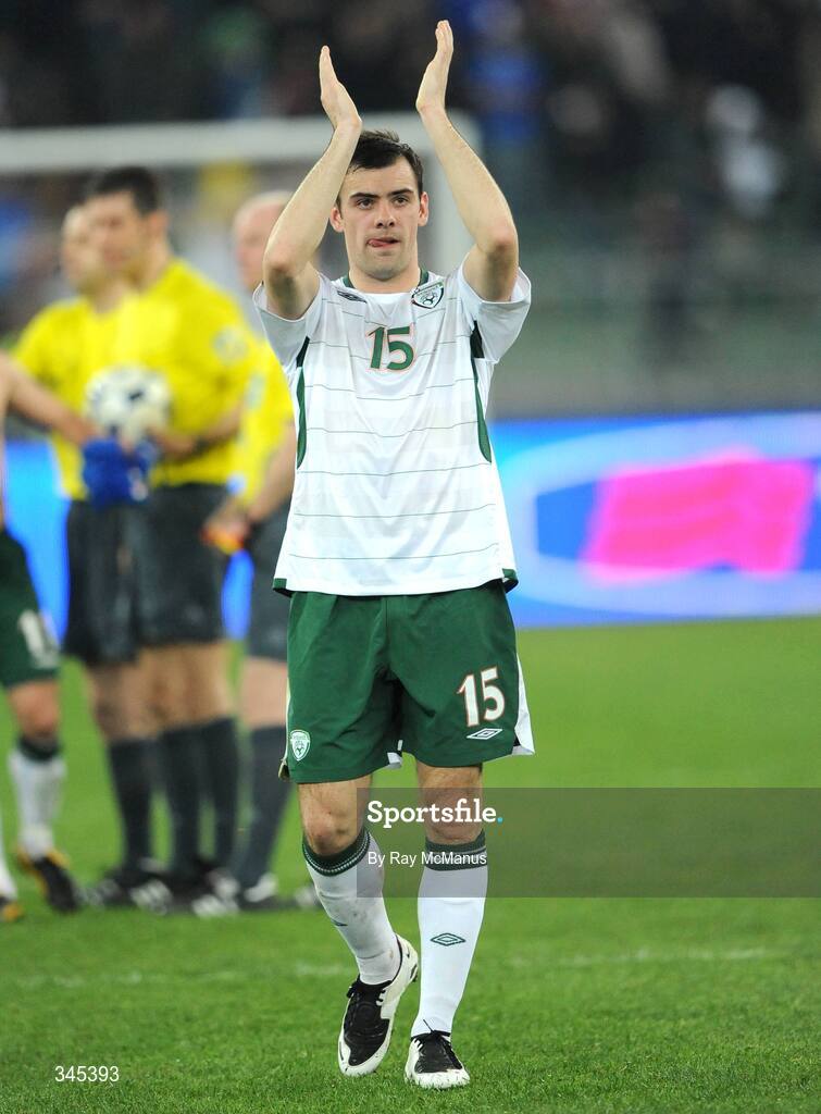 1 April 2009; Darron Gibson, Republic of Ireland, after the game. 2010 FIFA World Cup Qualifier, Italy v Republic of Ireland, San Nicola Stadium, Bari, Italy. Picture credit: Ray McManus / SPORTSFILE