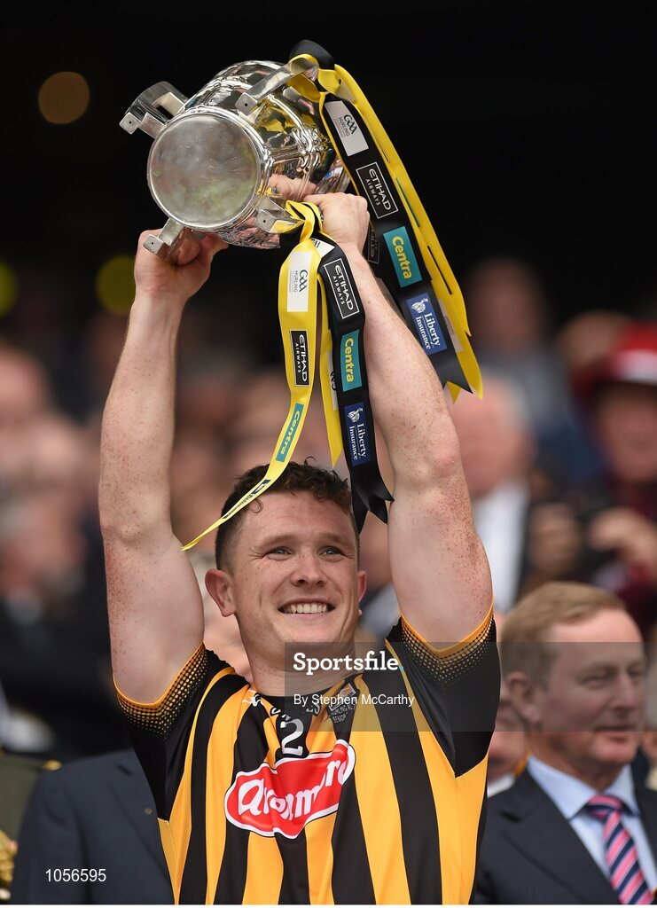 6 September 2015; Paul Murphy, Kilkenny, lifts the Liam MacCarthy Cup. GAA Hurling All-Ireland Senior Championship Final, Kilkenny v Galway. Croke Park, Dublin. Picture credit: Stephen McCarthy / SPORTSFILE