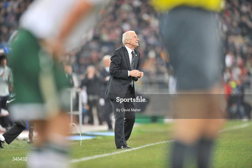 1 April 2009; Republic of Ireland manager Giovanni Trapattoni looks on during the game. 2010 FIFA World Cup Qualifier, Italy v Republic of Ireland, San Nicola Stadium, Bari, Italy. Picture credit: David Maher / SPORTSFILE