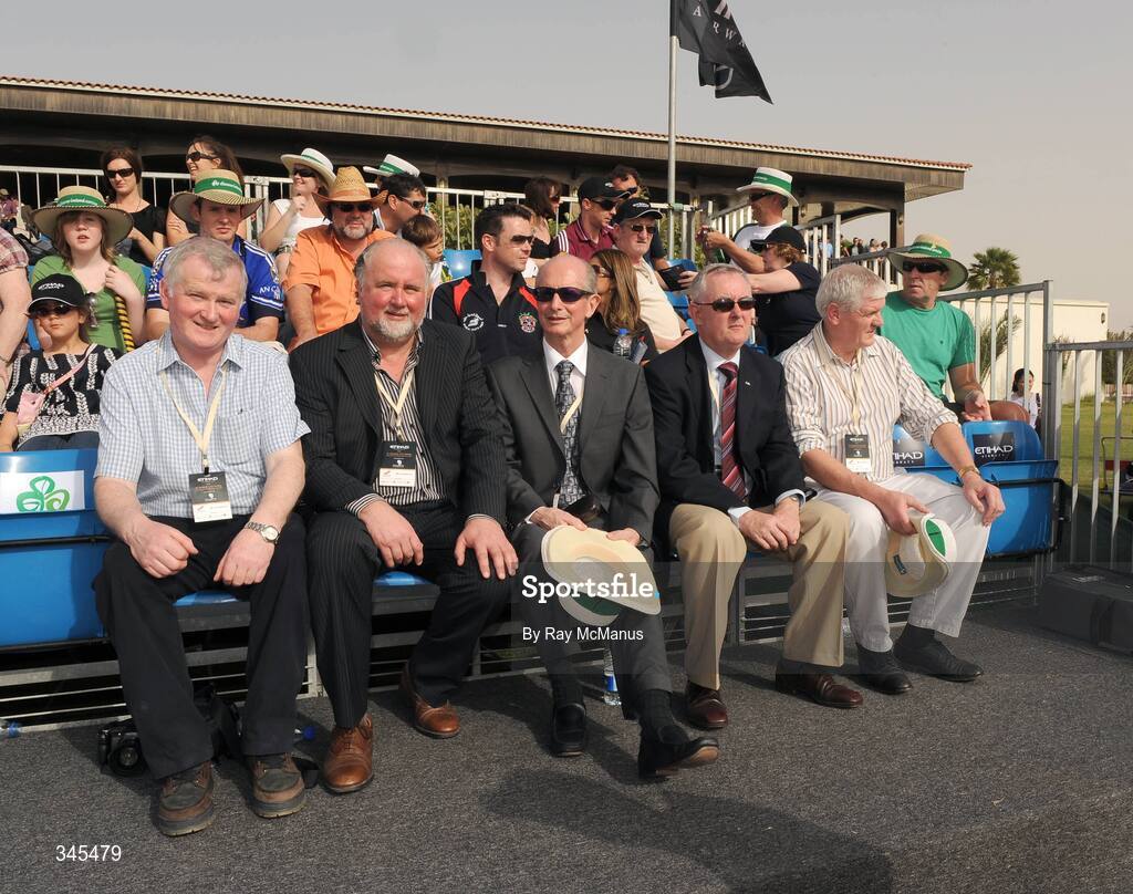 14 March 2009; VIPs including sponsor Martin Donnelly and GAA President-Elect Chirsty Cooney during the match. M Donnelly Interprovincial Hurling Final presented by Etihad Airways, Leinster v Connacht, Ghantoot Racing and Polo Club, Abu Dhabi, United Arab Emirates. Picture credit: Ray McManus / SPORTSFILE