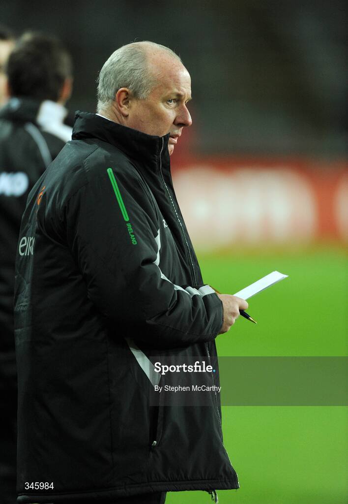 11 February 2009; Republic of Ireland assisant manager Liam Brady. 2010 FIFA World Cup Qualifier, Republic of Ireland v Georgia. Croke Park, Dublin. Picture credit: Stephen McCarthy / SPORTSFILE